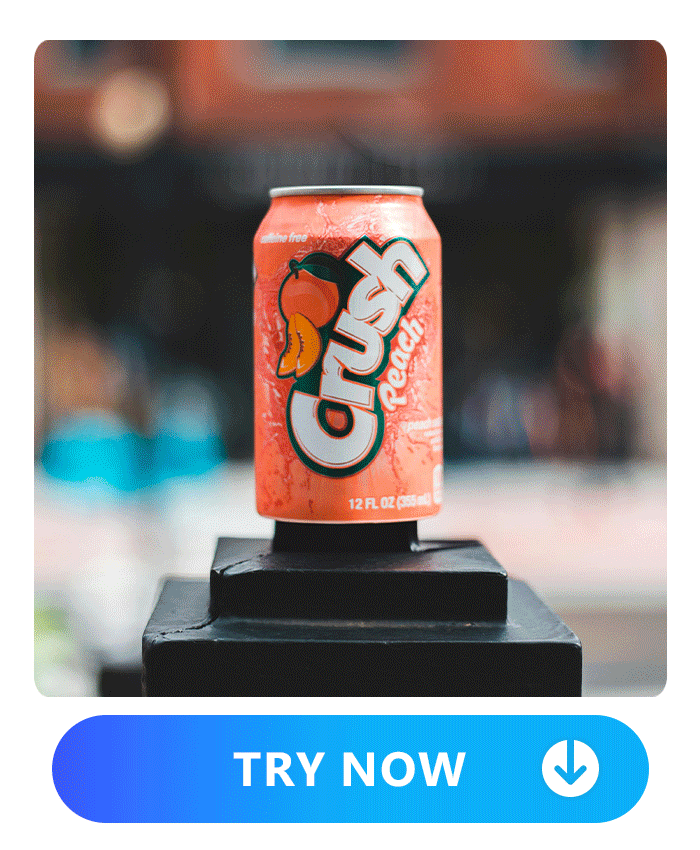 the produc image of a can being revamped to rainbow for pride month